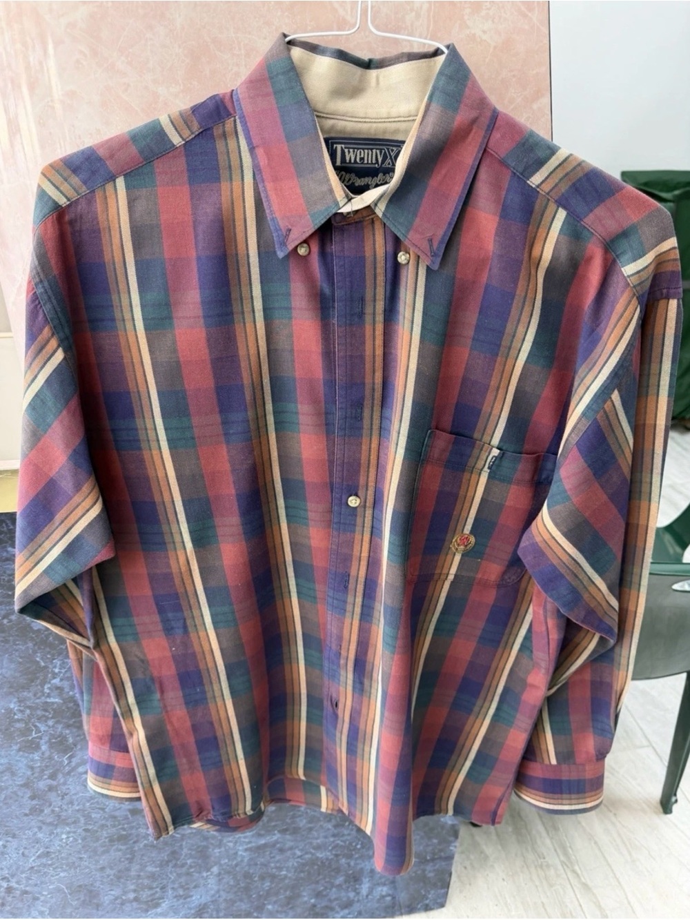 Wrangler Multicolor Plaid Button-Down Shirt